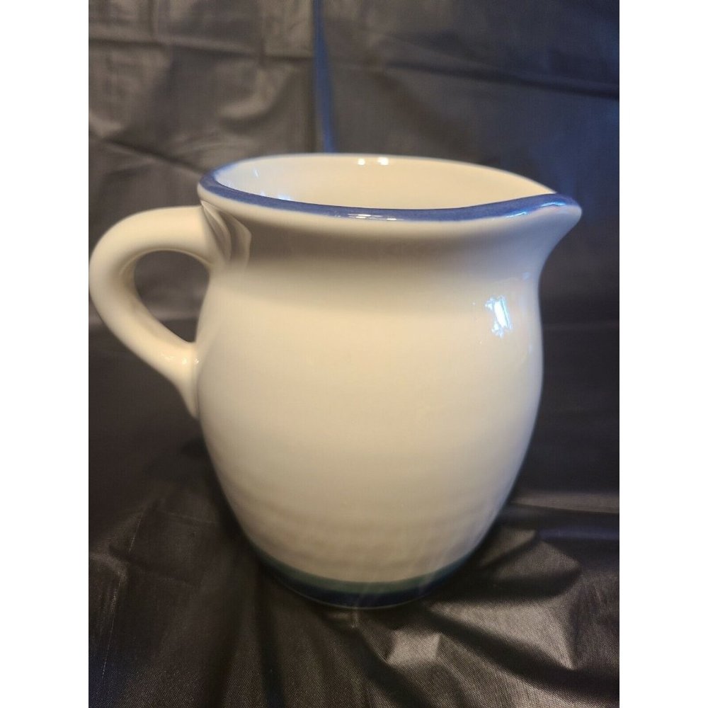 Pfaltzgraff Northwinds Creamer Pitcher With Green And Blue Stripe